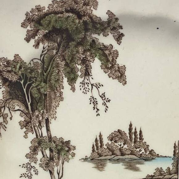 2 Vintage The Old Mill Made In England by Johnson Bros Round Bowl Square Plate - Picture 5 of 8